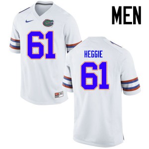 Men Florida Gators #61 Brett Heggie College Football Jerseys White 381513-223