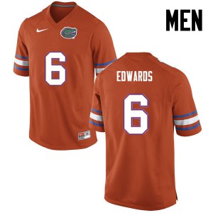 Men Florida Gators #6 Brian Edwards College Football Orange 886691-268