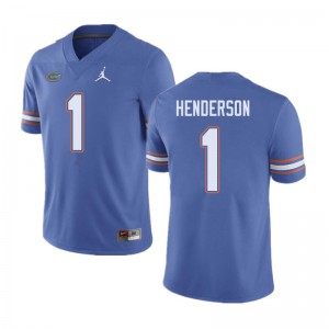Jordan Brand Men #1 CJ Henderson Florida Gators College Football Jerseys Blue 190833-301