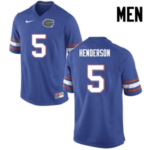 Men Florida Gators #5 CJ Henderson College Football Blue 670466-260