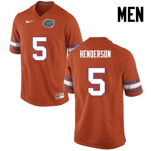 Men Florida Gators #5 CJ Henderson College Football Orange 311124-513