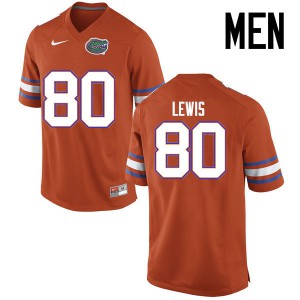 Men Florida Gators #80 Cyontai Lewis College Football Jerseys Orange 762417-155