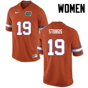 Women Florida Gators #19 Caleb Sturgis College Football Orange 545302-739