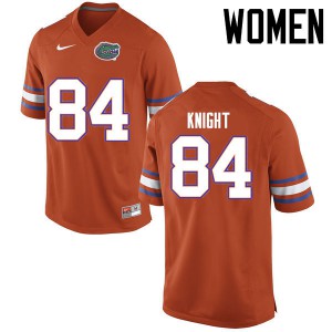 Women Florida Gators #84 Camrin Knight College Football Jerseys Orange 643585-248