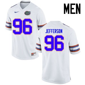 Men Florida Gators #96 Cece Jefferson College Football Jerseys White 820415-731
