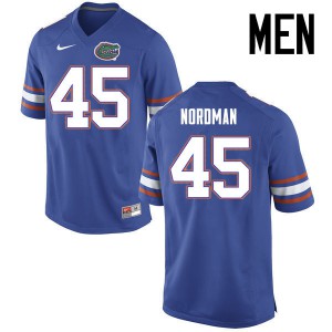 Men Florida Gators #45 Charles Nordman College Football Jerseys Blue 478467-738