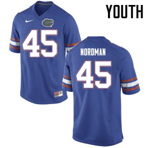 Youth Florida Gators #45 Charles Nordman College Football Jerseys Blue 825990-803