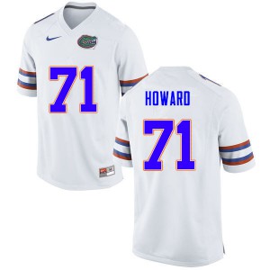 Men #71 Chris Howard Florida Gators College Football Jerseys White 275601-619