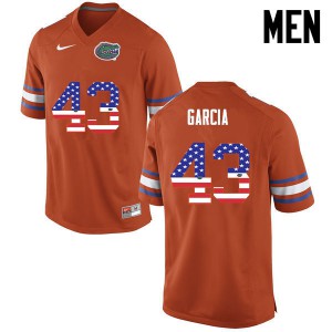 Men Florida Gators #43 Cristian Garcia College Football USA Flag Fashion Orange 689870-135