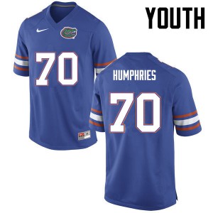 Youth Florida Gators #70 D.J. Humphries College Football Blue 623641-976