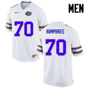 Men Florida Gators #70 D.J. Humphries College Football White 413221-810