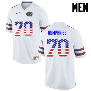 Men Florida Gators #70 D.J. Humphries College Football USA Flag Fashion White 793218-477