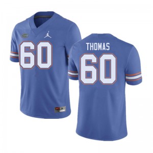Jordan Brand Men #60 Da'Quan Thomas Florida Gators College Football Jerseys Blue 378143-679