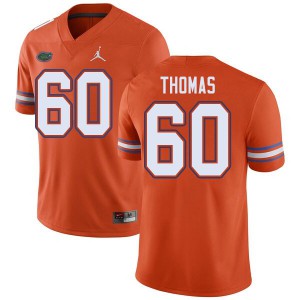 Jordan Brand Men #60 Da'Quan Thomas Florida Gators College Football Jerseys Orange 801589-564