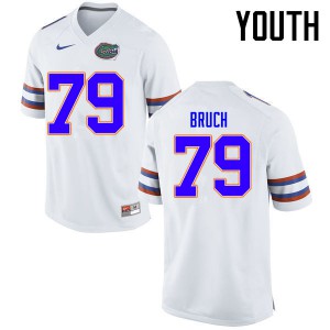 Youth Florida Gators #79 Dallas Bruch College Football Jerseys White 812742-959