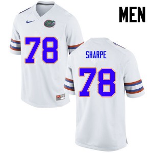 Men Florida Gators #78 David Sharpe College Football White 344471-247