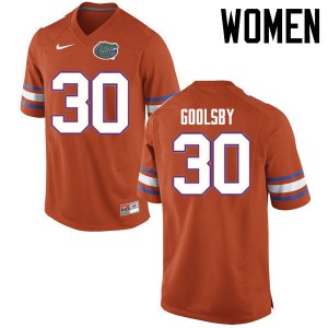Women Florida Gators #30 DeAndre Goolsby College Football Jerseys Orange 802258-639