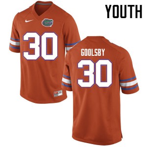 Youth Florida Gators #30 DeAndre Goolsby College Football Jerseys Orange 456287-334