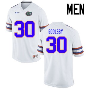 Men Florida Gators #30 DeAndre Goolsby College Football Jerseys White 450228-559