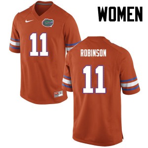 Women Florida Gators #11 Demarcus Robinson College Football Orange 234549-551