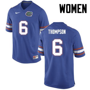 Women Florida Gators #6 Deonte Thompson College Football Blue 282316-911