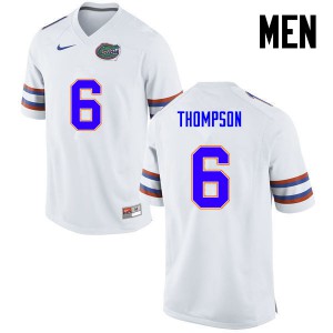 Men Florida Gators #6 Deonte Thompson College Football White 205332-978