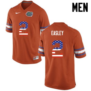 Men Florida Gators #2 Dominique Easley College Football USA Flag Fashion Orange 695909-496
