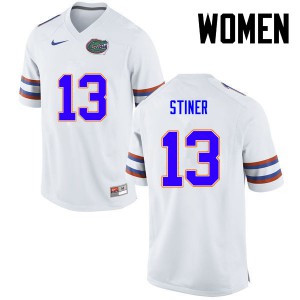 Women Florida Gators #13 Donovan Stiner College Football White 460152-495