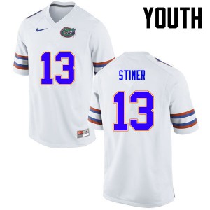 Youth Florida Gators #13 Donovan Stiner College Football White 406177-180