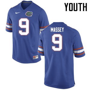 Youth Florida Gators #9 Dre Massey College Football Jerseys Blue 933614-164