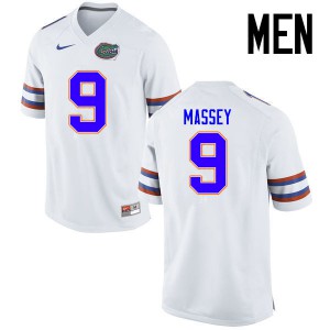 Men Florida Gators #9 Dre Massey College Football Jerseys White 606236-847