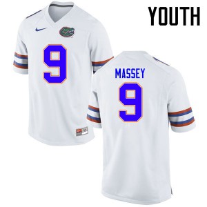 Youth Florida Gators #9 Dre Massey College Football Jerseys White 932593-118