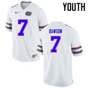 Youth Florida Gators #7 Duke Dawson College Football Jerseys White 119033-586