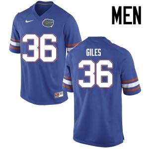 Men Florida Gators #36 Eddie Giles College Football Jerseys Blue 932545-235