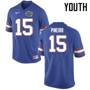 Youth Florida Gators #15 Eddy Pineiro College Football Jerseys Blue 471447-927
