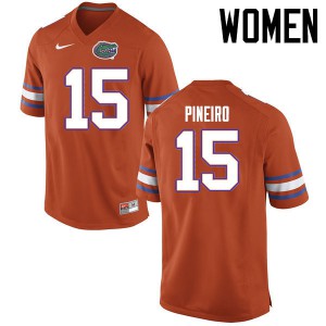 Women Florida Gators #15 Eddy Pineiro College Football Jerseys Orange 641944-409