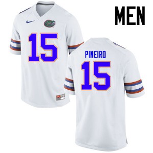 Men Florida Gators #15 Eddy Pineiro College Football Jerseys White 525258-208