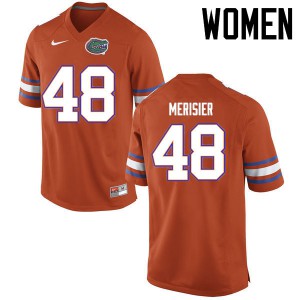 Women Florida Gators #48 Edwitch Merisier College Football Jerseys Orange 314563-260