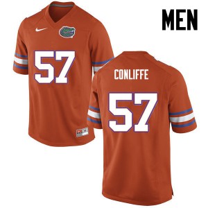 Men Florida Gators #57 Elijah Conliffe College Football Orange 588367-659