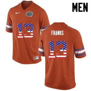 Men Florida Gators #13 Feleipe Franks College Football USA Flag Fashion Orange 217704-380