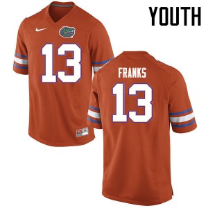 Youth Florida Gators #13 Feleipe Franks College Football Jerseys Orange 674992-539