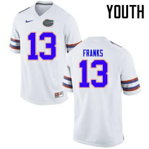 Youth Florida Gators #13 Feleipe Franks College Football Jerseys White 603833-661