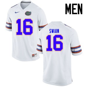 Men Florida Gators #16 Freddie Swain College Football Jerseys White 334663-566