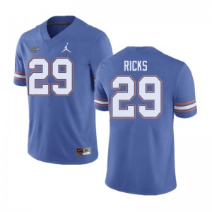 Jordan Brand Men #29 Isaac Ricks Florida Gators College Football Jerseys Blue 366427-916