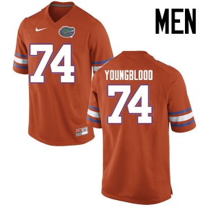 Men Florida Gators #74 Jack Youngblood College Football Jerseys Orange 365926-546