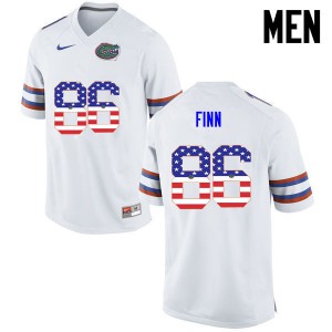 Men Florida Gators #86 Jacob Finn College Football USA Flag Fashion White 955671-467