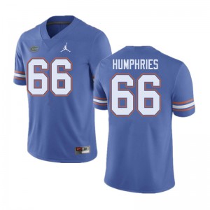 Jordan Brand Men #66 Jaelin Humphries Florida Gators College Football Jerseys Blue 265680-182