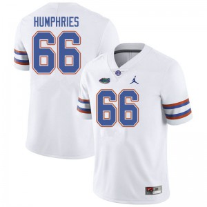Jordan Brand Men #66 Jaelin Humphries Florida Gators College Football Jerseys White 712996-925