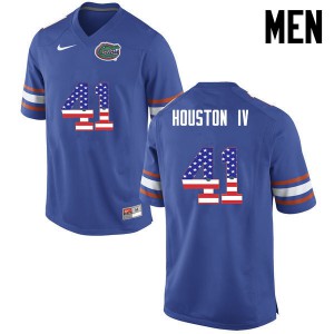 Men Florida Gators #41 James Houston IV College Football USA Flag Fashion Blue 620488-215