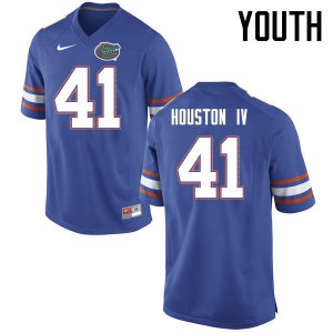Youth Florida Gators #41 James Houston IV College Football Jerseys Blue 901041-179
